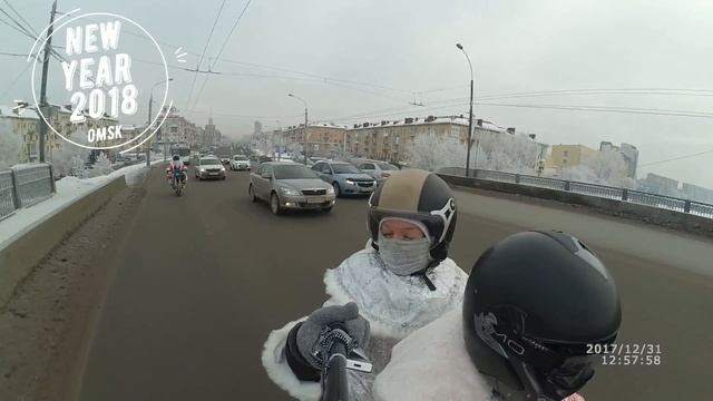 Новогодний мотопрохват Омск смотреть онлайн