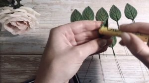 Мастер-класс. Листья розы из холодного фарфора