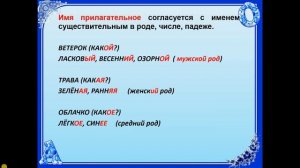 5 класс. Русский язык. Имя прилагательное как часть речи