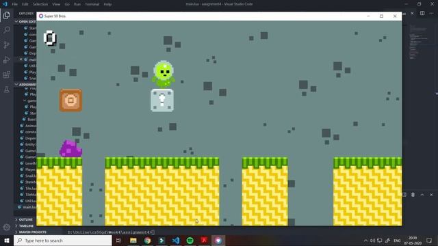 Submission for Assignment 4 : “Super Mario Bros., The Key and Lock Update” | CS50's Game Developmen смотреть онлайн