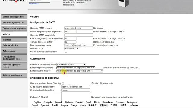 CONFIGURAR ESCÁNER A CORREO EN LA FOTOCOPIADORA MULTIFUNCIONAL LEXAMRK XM1145 USANDO CORREO HOTMAIL смотреть онлайн