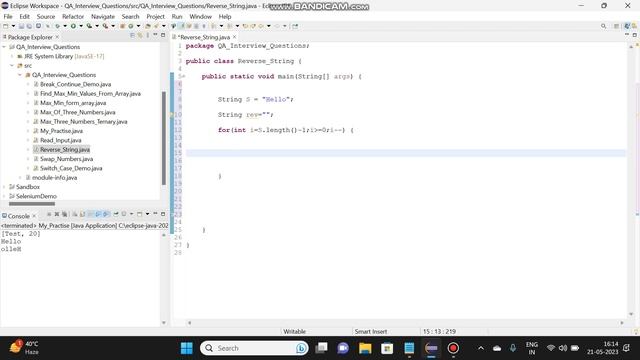 Frequently Asked Java Coding Question For QA #8: Reversing a String смотреть онлайн