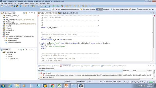 004 ABAP 7 4 for S4HANA String Literals in SELECT смотреть онлайн