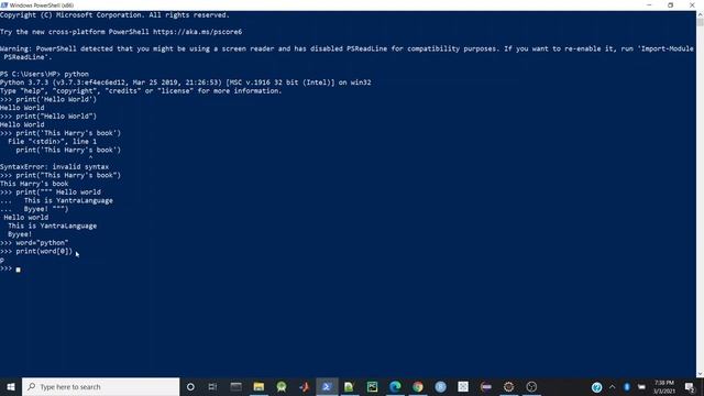 Video 1- Python Strings | Under 10 minutes| String concatenation | String slicing| YantraLanguage смотреть онлайн