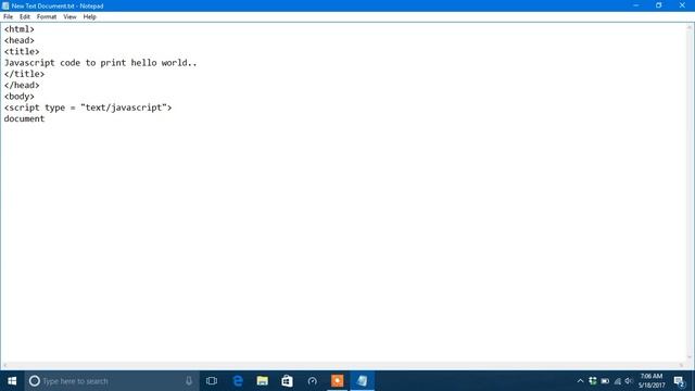 How To Write A Simple Javascript Code To Display " Hello World " - For Beginners смотреть онлайн