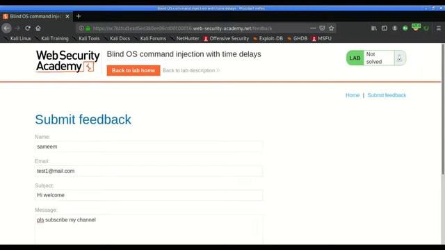 OS command Injection burp kali linux смотреть онлайн