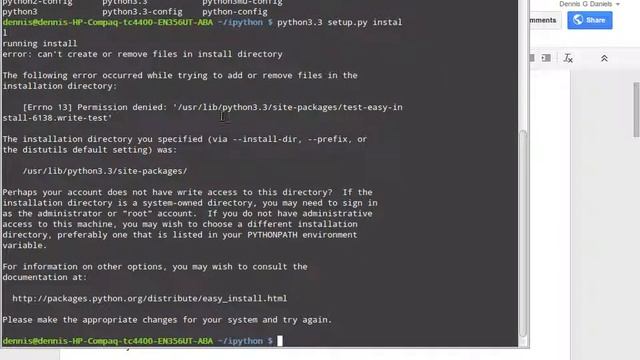 installing IPython dev on linux mint 13 python 3.3 (the install almost works) смотреть онлайн