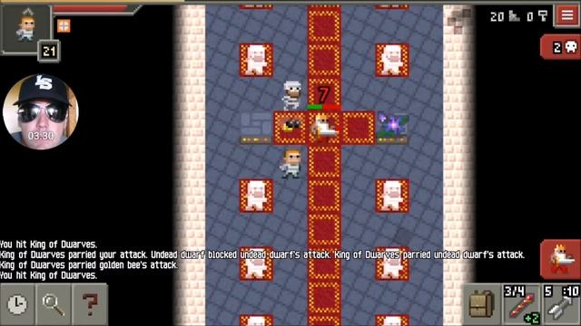 Pixel Dungeon Tips Level 20 Boss King of Dwarves Beat with Rogue class смотреть онлайн