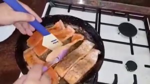 Кижуч в сливочно-чесночном соусе