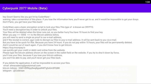 Beware Of Cyberpunk 2077 Ransomware | Demonstration смотреть онлайн