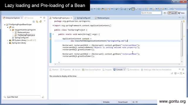 Spring Tutorial 11 - Lazy loading and Pre-loading of a Bean смотреть онлайн