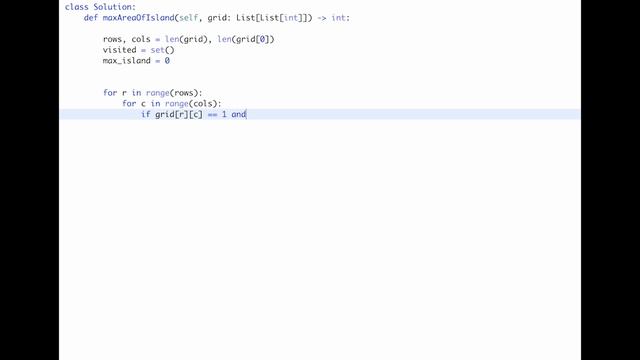 Max Area of Island - LeetCode #695 with python programming смотреть онлайн