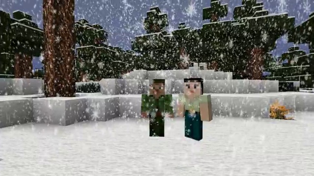 Новогоднее поздравление Minecraft 2013