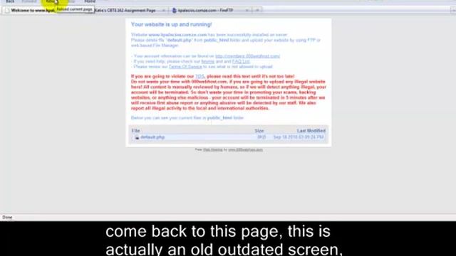 FTP your index file to your web server смотреть онлайн