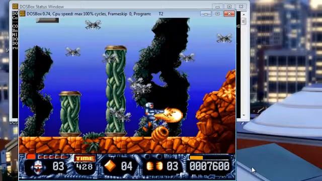 GDPC: Turrican II 2 - The Final Fight auf Windows XP Vista 7 8 spielen mit DOSBox Level 1 + Sound смотреть онлайн