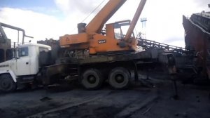 Автокран! Как Работает  Ограничитель на Опрокидывания Крана / Работа на Автокране  Силач КТА 32