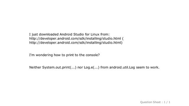 Android : How to print to the console in Android Studio? смотреть онлайн