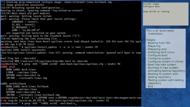 Arch Linux installation recording to kernel 5.8.14-arch1-1 (core) смотреть онлайн