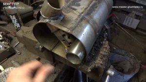 Изготовление нестандартного глушителя на снегоход, для переноса выхлопной системы
