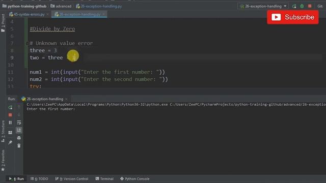 Python Tutorials - Syntax Errors and Exception Handling смотреть онлайн