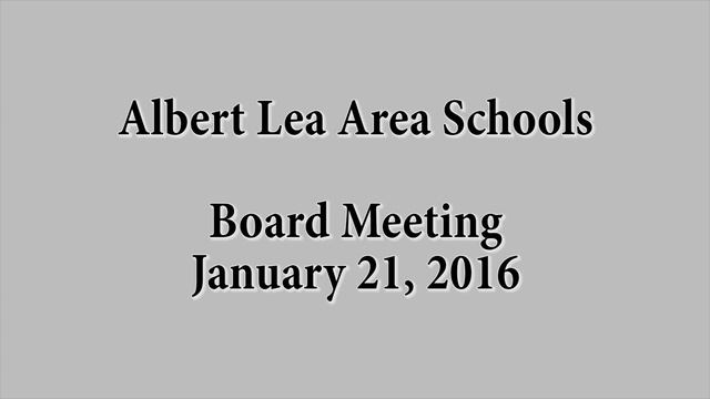 Albert Lea Area Schools - Board Meeting - January 19, 2016 смотреть онлайн