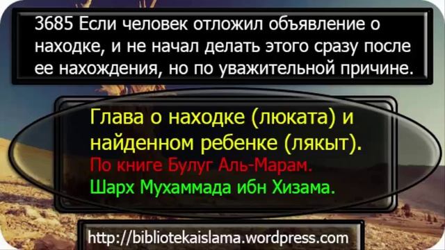 3685 Если человек отложил объявление о находке, и не начал делать этого сразу после ее нахождения, смотреть онлайн