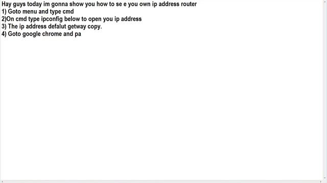 How to look you own router IP ADDRESS смотреть онлайн