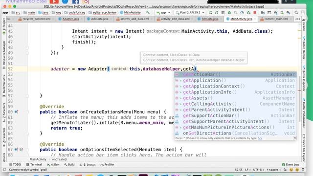 93 Android Studio SQLite & RecyclerView Adapter смотреть онлайн