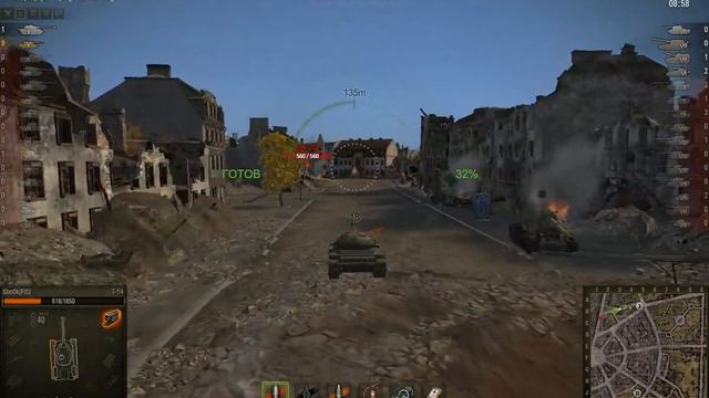 World of Tanks. т-54. 13 frags. смотреть онлайн