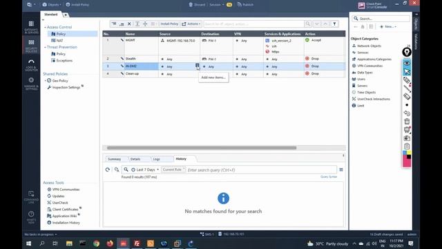 Day 04 | Policy Configuration & Rules Setup in Checkpoint firewall R80 смотреть онлайн