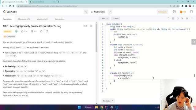 Leetcode 1061 Lexicographically Smallest Equivalent String (Quick union!) смотреть онлайн