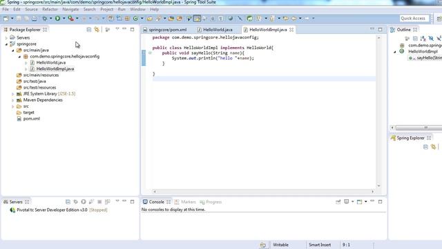 Spring 4 Java Config Hello World Tutorial смотреть онлайн