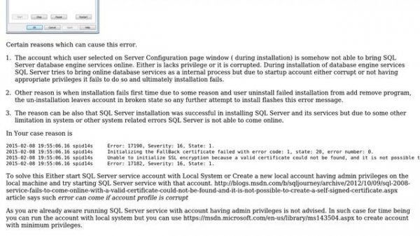 Installing SQL Server 2014 Express fails with error " Could not find the Database Engine startup...