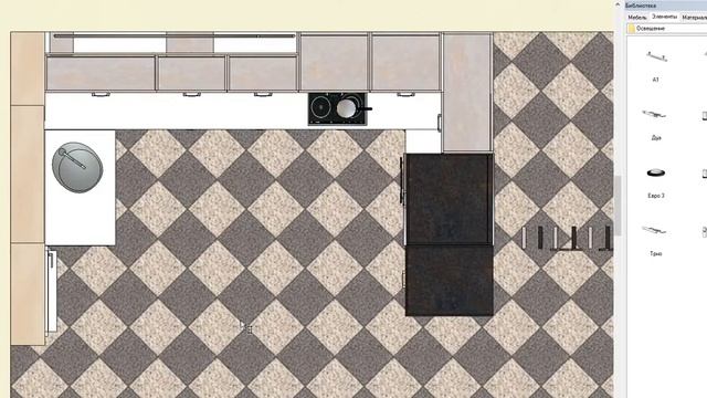 Вариант П-образной кухни смотреть онлайн