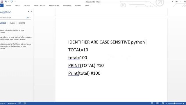 IDENTIFIERS IN PYTHON IN HINDI ! Lecture No-2 смотреть онлайн