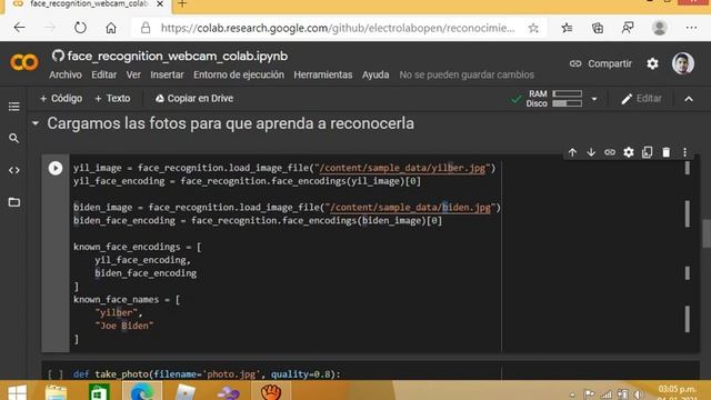 Face Recognition usando GoogleColab (Webcam) смотреть онлайн