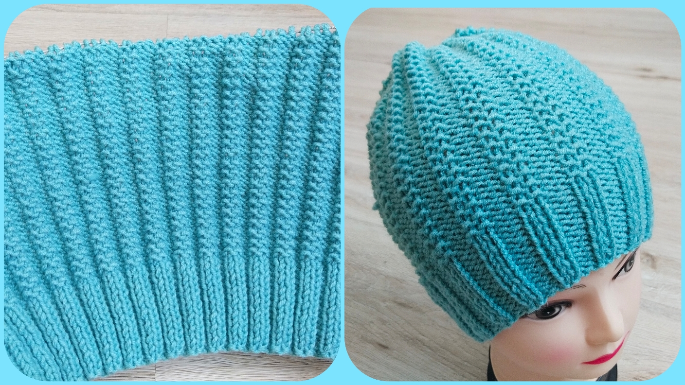 Пора Вязать весенние шапки ? Шапка спицами на основе резинки ?