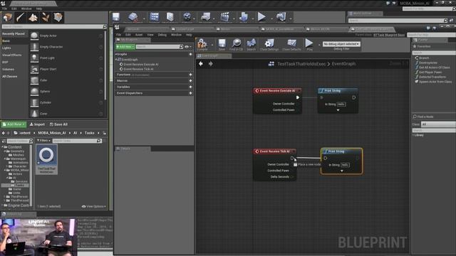 Blueprint MOBA Minion/Creep AI: Lane Movement & Navmesh Debug | 03 | Live Training | Unreal Engine смотреть онлайн