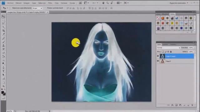 Tutorial photoshop Cs4 "Como convertir una foto en dibujo" смотреть онлайн