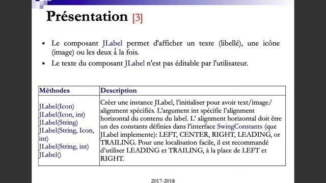 Chapitre 7: La programmation graphique en Java (2/3) смотреть онлайн