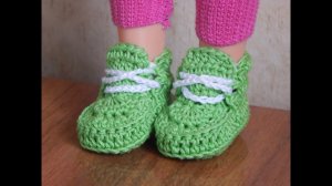 Одежда для кукол крючком. Ботиночки.