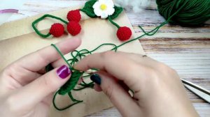 очень красивые резиночки вишенки крючком / вишня черешня крючком