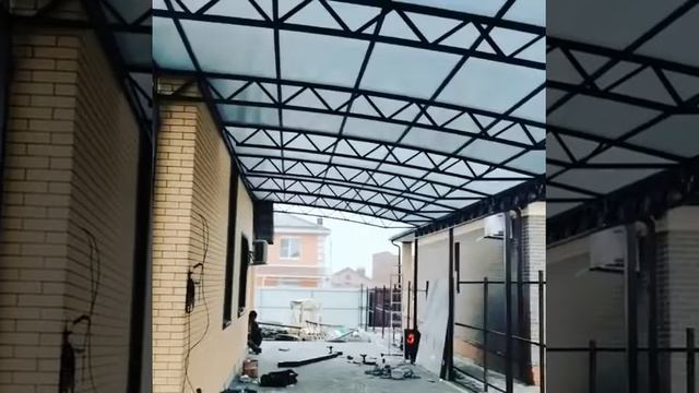 Навес 18х6 м к дому