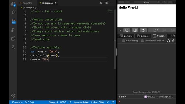 Variables In JavaScript | JavaScript For Beginners | JavaScript Tutorials | Learn JavaScript In 202 смотреть онлайн