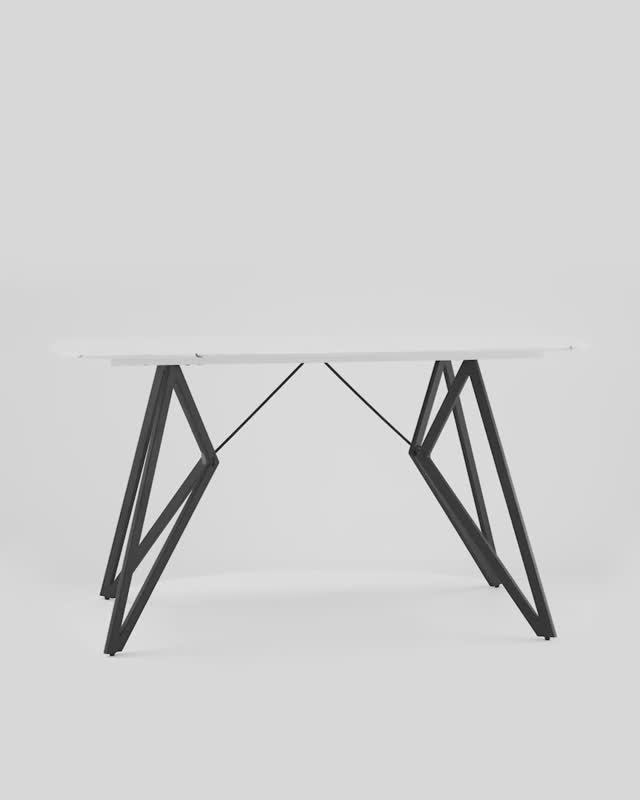 Стол обеденный Денвер 140*90 с красивой стеклянной столешницей смотреть онлайн