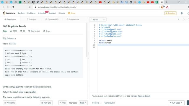 SQL | Duplicate Emails | LeetCode | 5 Days of SQL for Data Series смотреть онлайн