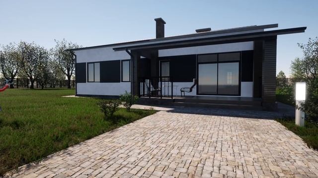 Готовый проект дома. Дом из газобетона -140 м2. смотреть онлайн