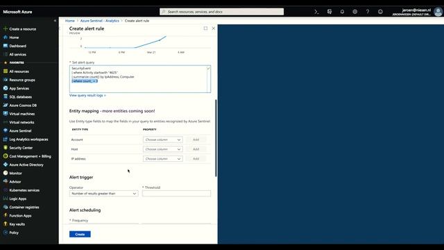 Setting up alert rules in Azure Sentinel смотреть онлайн