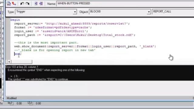 Calling Report in Oracle Form 10g With Parameter. смотреть онлайн