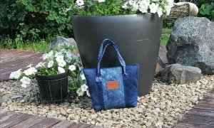 Сумка из старых джинсов #43.